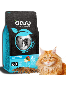 Oasy Dry Cat GF Kitten ryba...